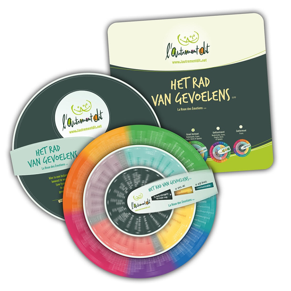 Het Emotiewiel© - VOLWASSENENversie in het NEDERLANDS - 30 cm